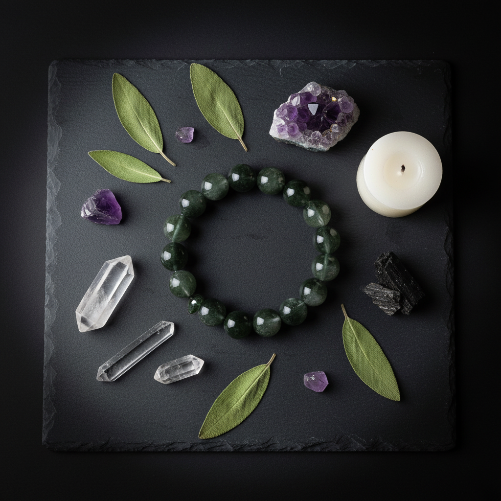 绿幽灵宣传图-暗调平铺摆拍