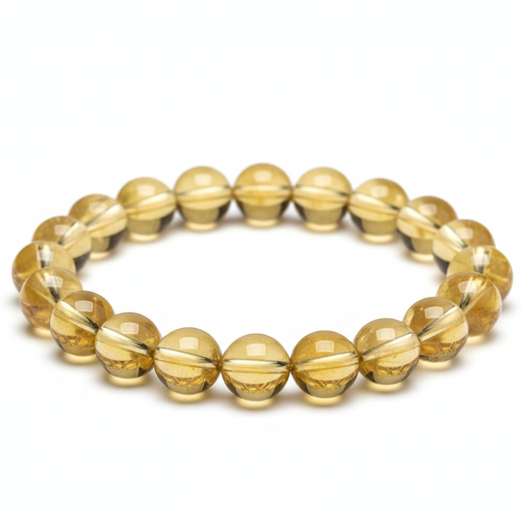 黄水晶正面直立白底图